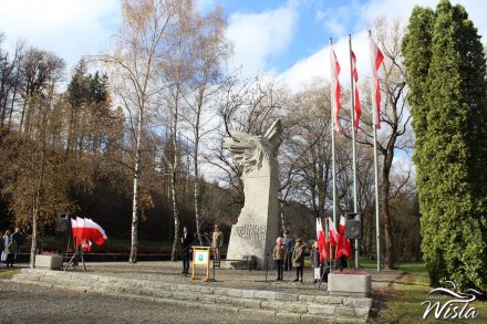 Pomnik Poległym i Walczącym o Polskość i Wolność Ojczyzny z wartą honorową